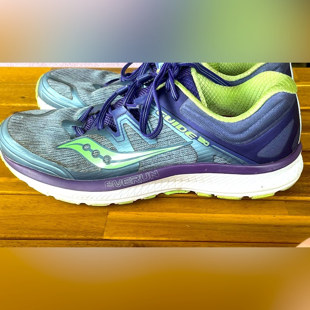 Saucony Womens Guide ISO S10415-1 Purple Mint Fog Running Shoes US9 ~UK7~ EU40.5